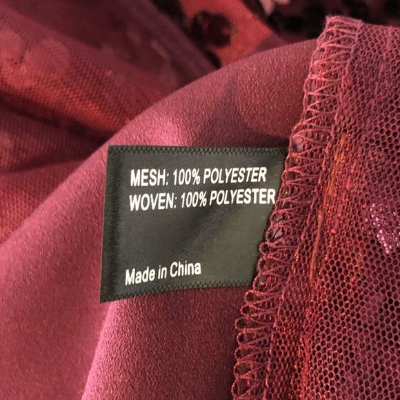 Lane Bryant Sequin Top Cap Sleeves Burgundy Blouse NWT - Picture 9 of 11